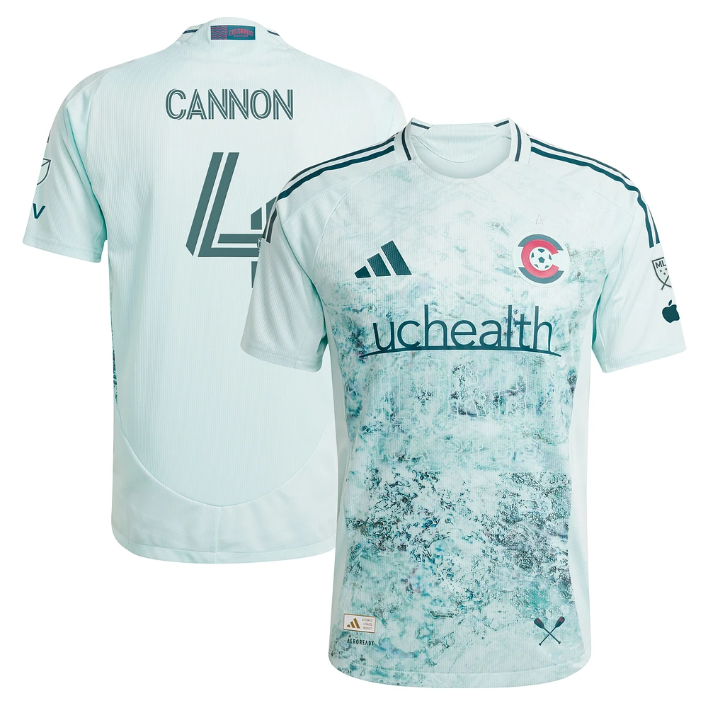 Men's adidas Reggie Cannon Green Colorado Rapids 2025 Headwaters Authentic Player Jersey