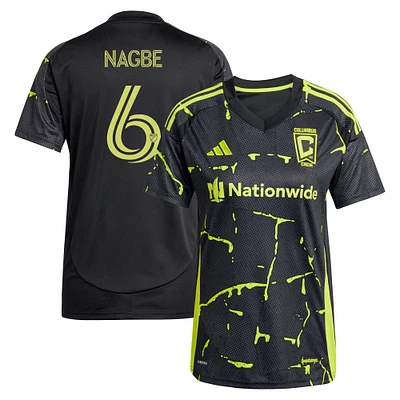 Women's adidas Darlington Nagbe Black Columbus Crew 2025 The Goosebumps Kit Replica Player Jersey
