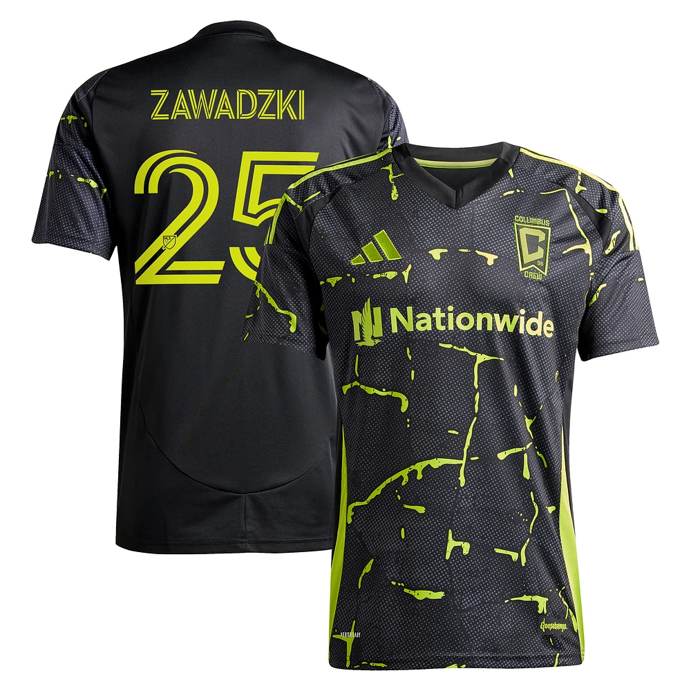 Men's adidas Sean Zawadzki Black Columbus Crew 2025 The Goosebumps Kit Replica Player Jersey