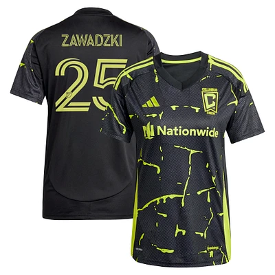 Women's adidas Sean Zawadzki Black Columbus Crew 2025 The Goosebumps Kit Replica Player Jersey