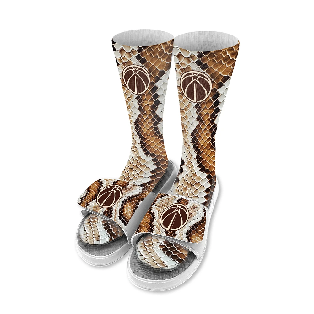 Unisex ISlide Washington Wizards Year Of The Snake Socks and Slide Sandals Bundle