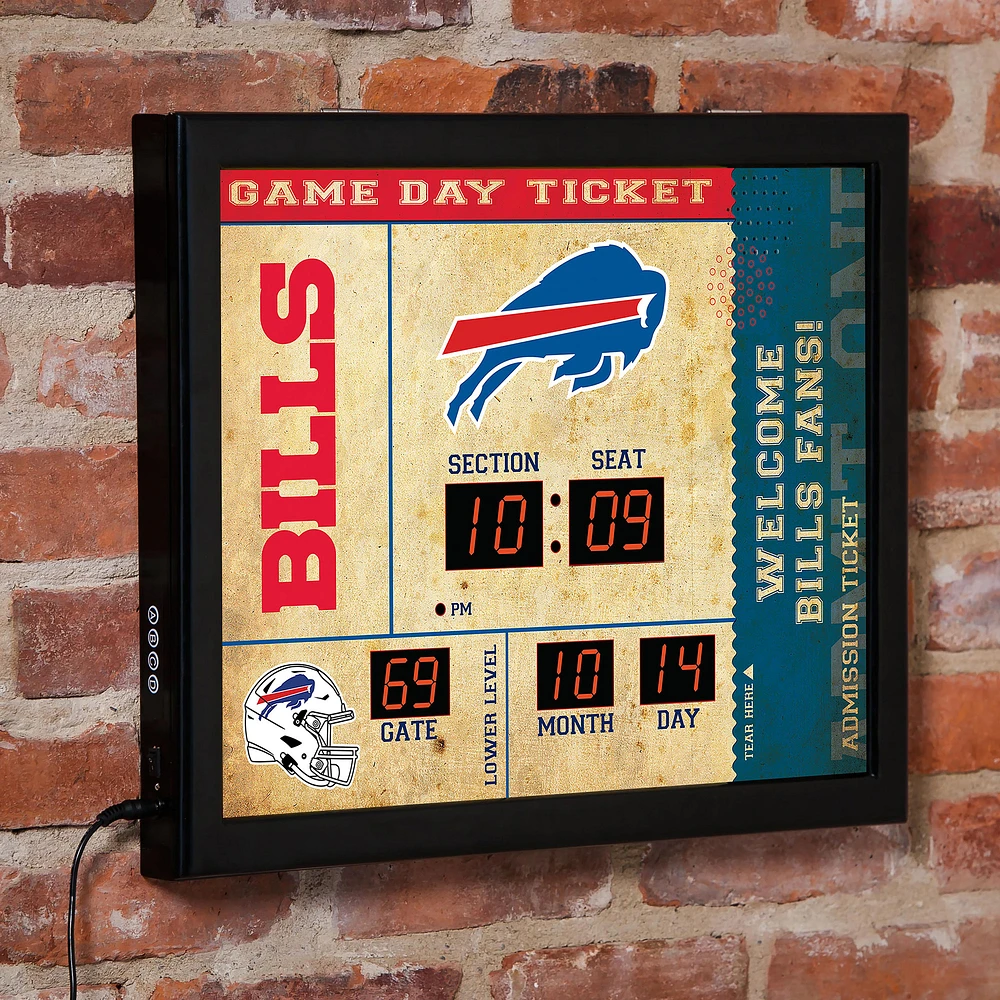 Buffalo Bills 15" x 19" Bluetooth Scoreboard Wall Clock