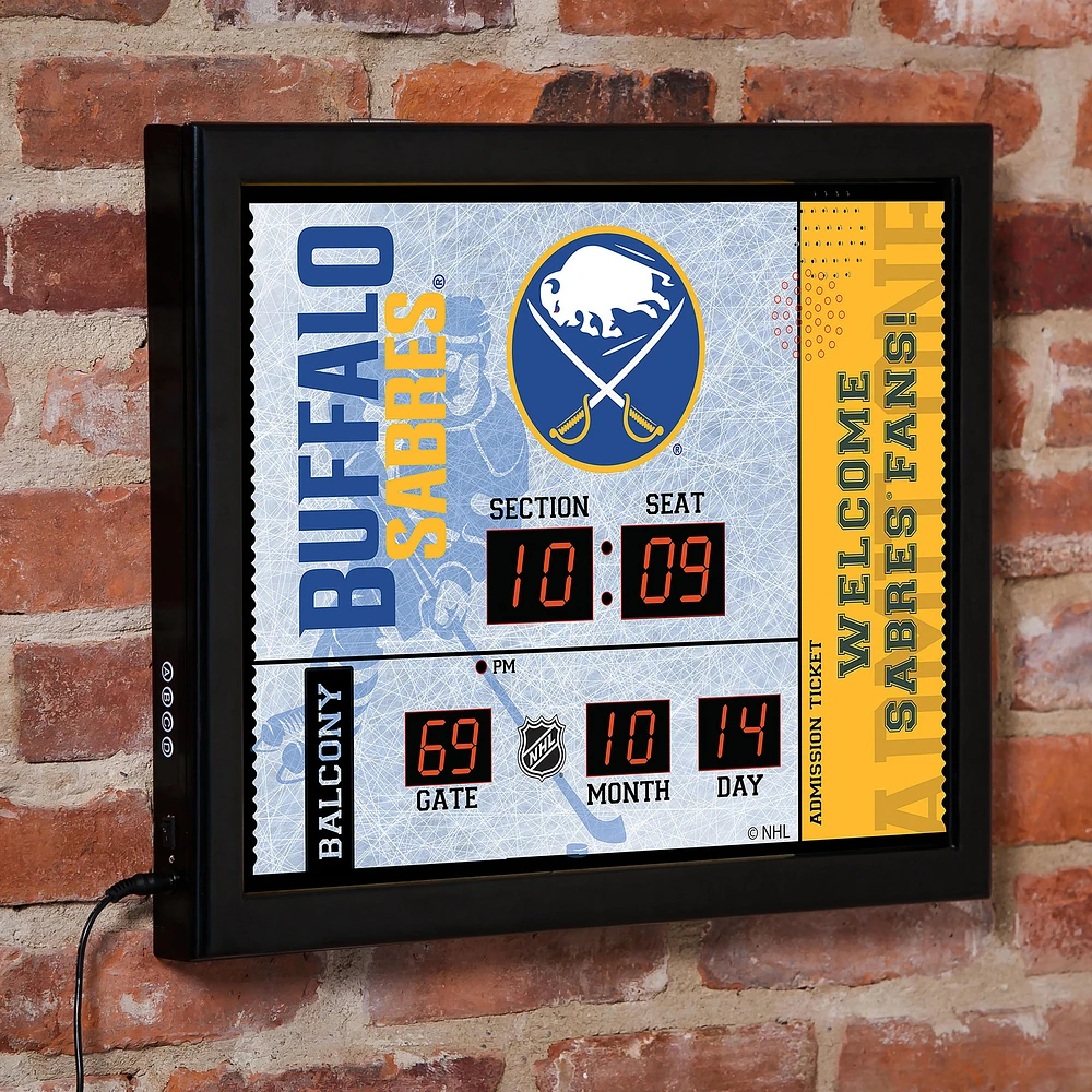 Buffalo Sabres 15" x 19" Bluetooth Scoreboard Wall Clock