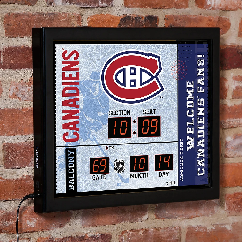 Montreal Canadiens 15" x 19" Bluetooth Scoreboard Wall Clock