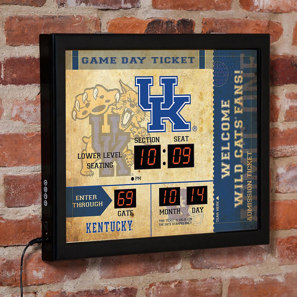 Kentucky Wildcats 15" x 19" Bluetooth Scoreboard Wall Clock