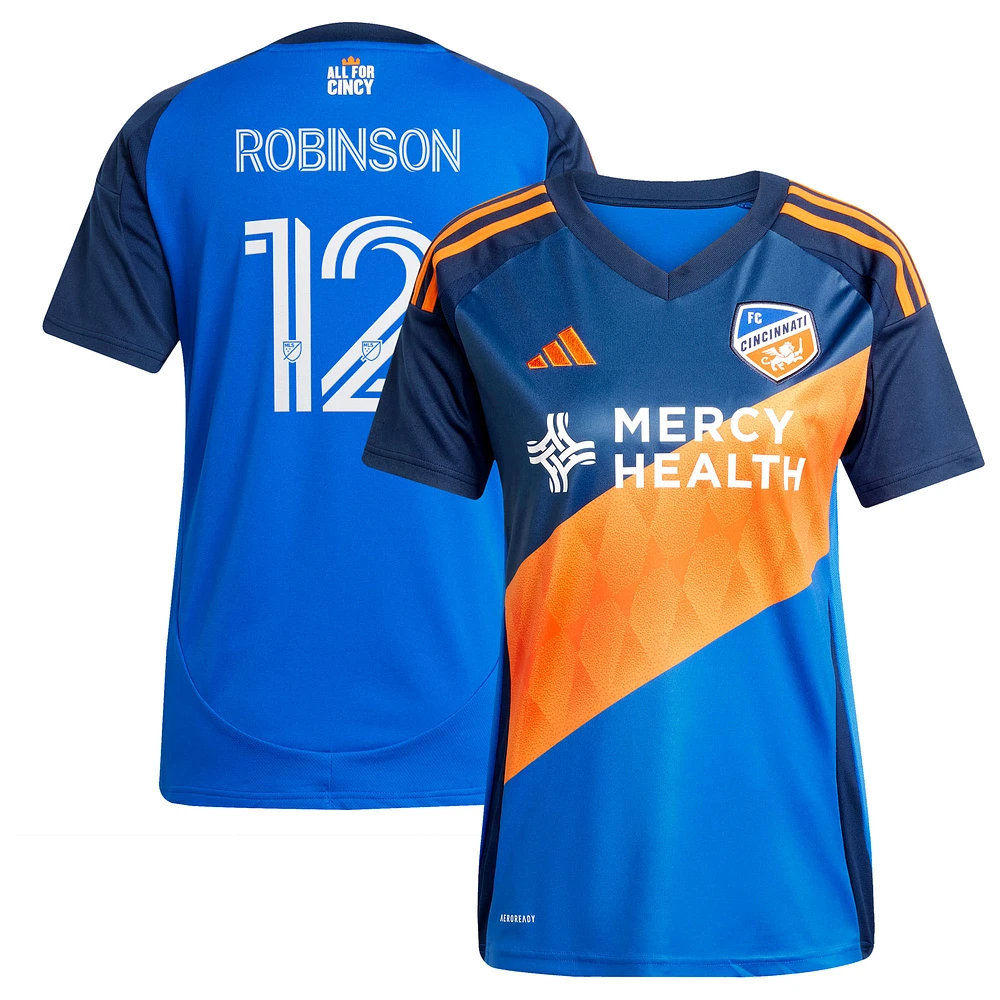 Women's adidas Miles Robinson Blue FC Cincinnati 2025 Orange and Legacy Kit Replica Player Jersey