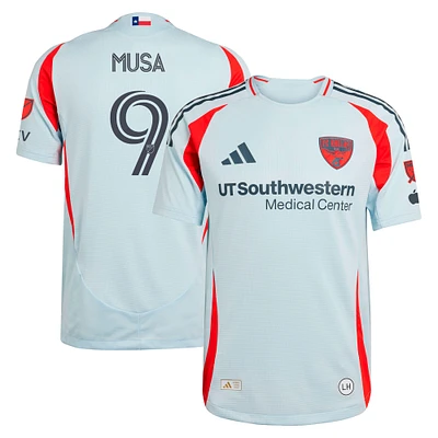 Men's adidas Petar Musa Light Blue FC Dallas 2025 The Inferno Kit Authentic Player Jersey