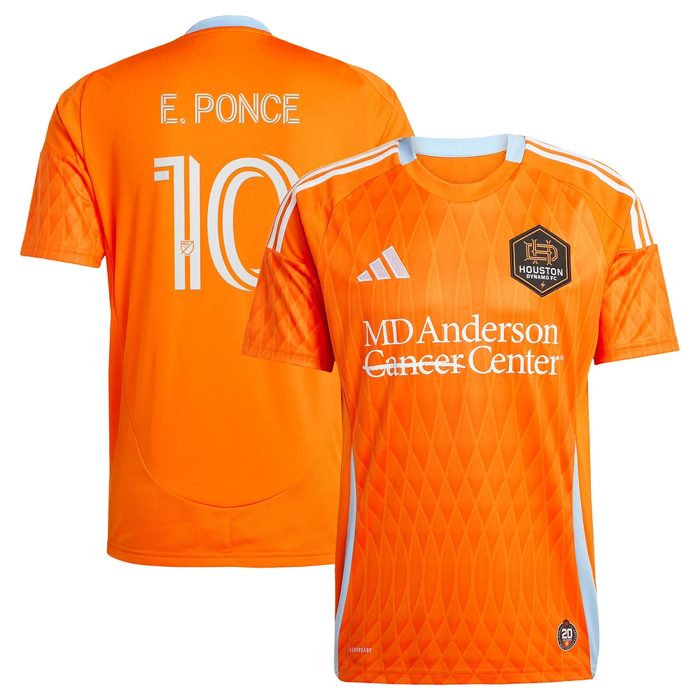 Men's adidas Ezequiel Ponce Orange Houston Dynamo FC 2025 Season 20 Replica Player Jersey