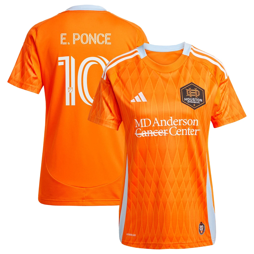 Women's adidas Ezequiel Ponce Orange Houston Dynamo FC 2025 Season 20 Replica Player Jersey