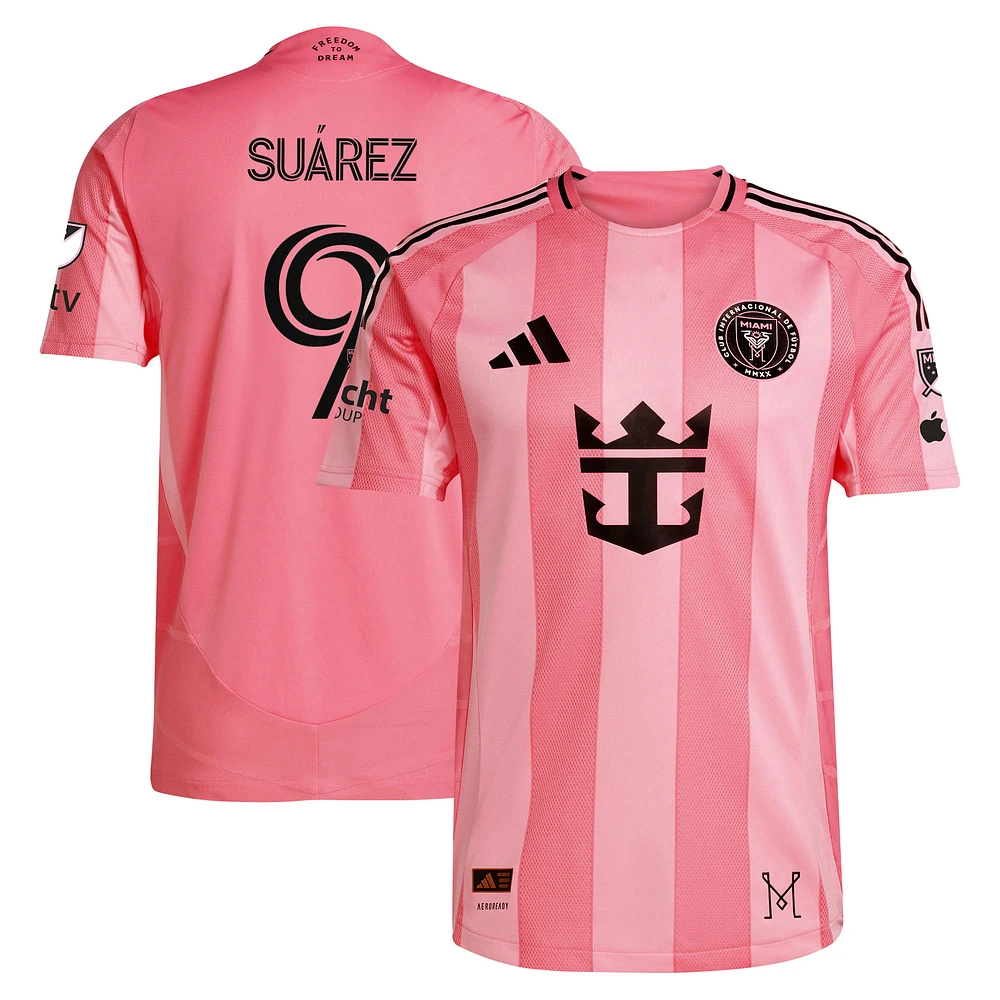 Men's adidas Luis Suárez Light Pink Inter Miami CF 2025 Euforia Authentic Player Jersey
