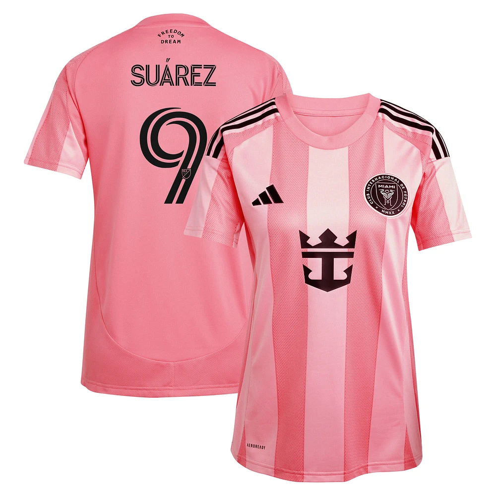Women's adidas Luis Suárez Light Pink Inter Miami CF 2025 Euforia Replica Player Jersey