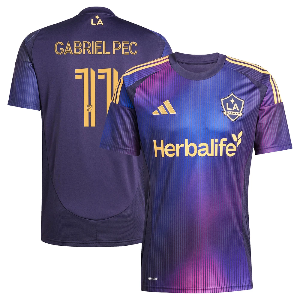 Men's adidas Gabriel Pec Navy LA Galaxy 2025 RIZON Replica Player Jersey