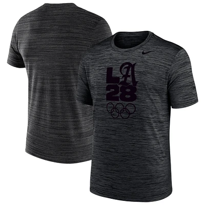 Men's Nike Black LA28 Summer Olympics Team Issue Velocity Performance T-Shirt