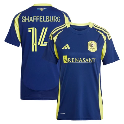 Women's adidas Jacob Shaffelburg Navy Nashville SC 2025 The Heart of Kit Replica Player Jersey