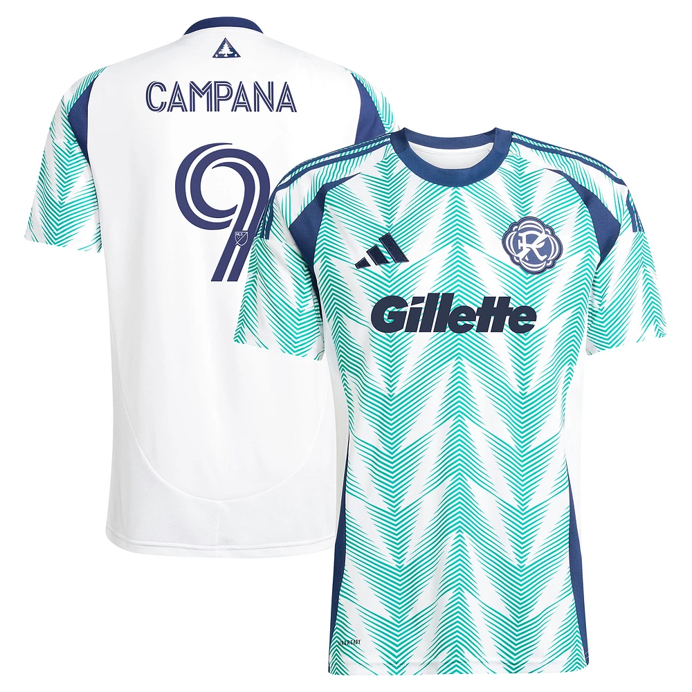 Men's adidas Leonardo Campana White New England Revolution 2025 Eastern White Pine x Flag of New England Replica Player Jersey