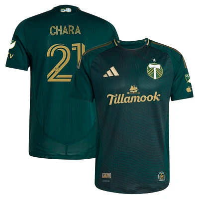 Men's adidas Diego Chara Green Portland Timbers 2025 Forever & Gold Authentic Player Jersey