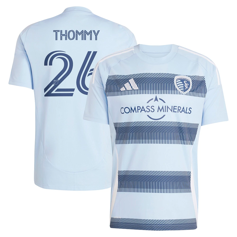 Men's adidas Erik Thommy Light Blue Sporting Kansas City 2025 One KC Replica Player Jersey