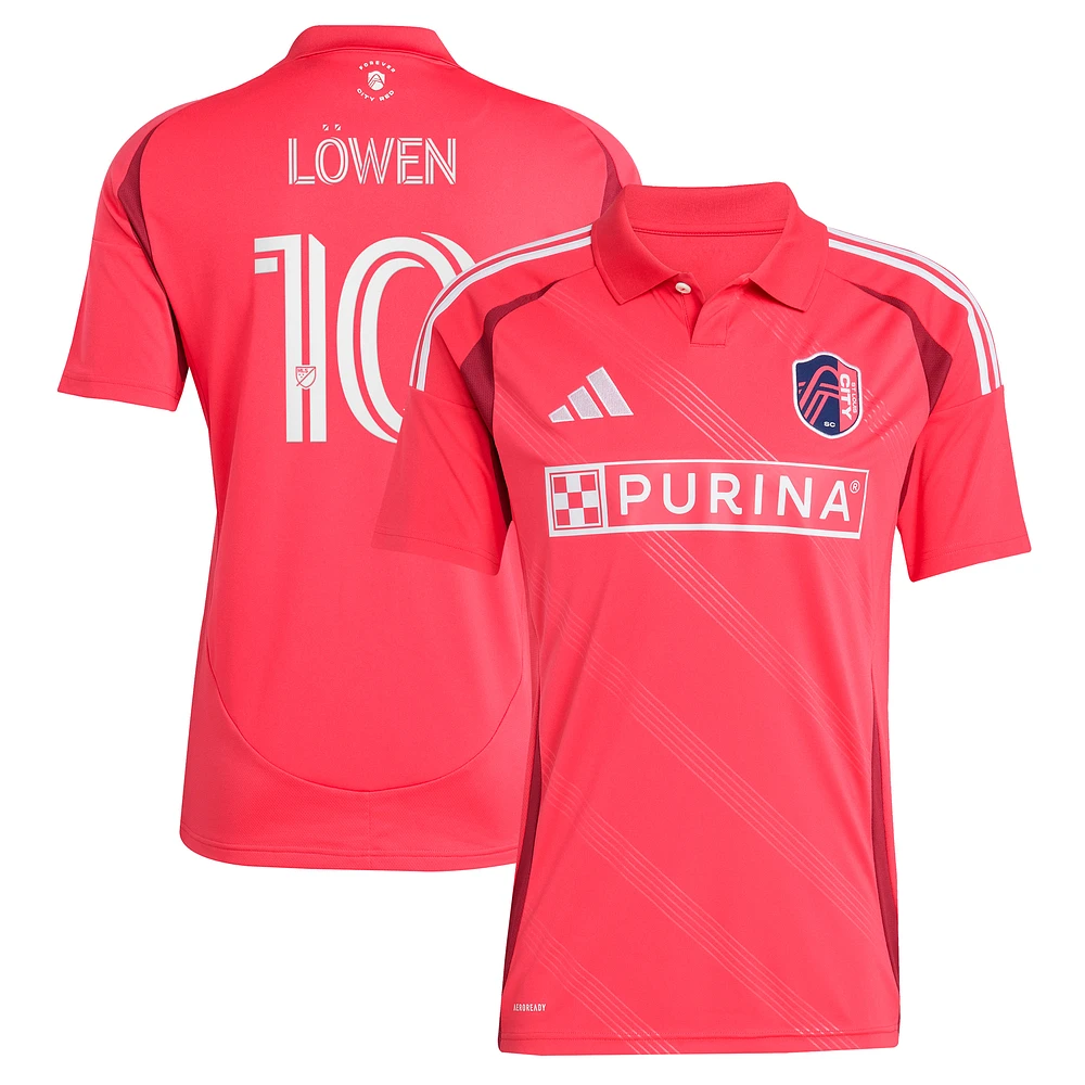 Men's adidas Eduard Löwen Red St. Louis CITY SC 2025 Forever Replica Player Jersey