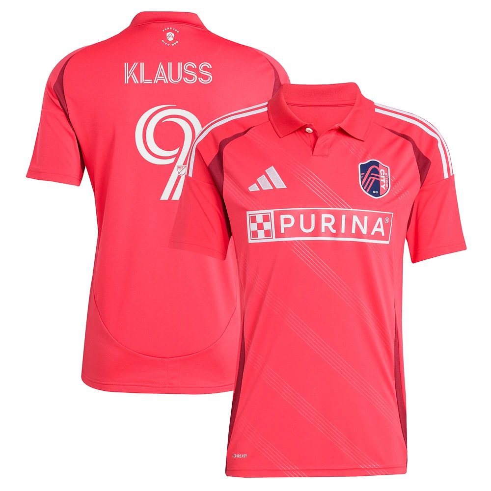 Men's adidas João Klauss Red St. Louis CITY SC 2025 Forever Replica Player Jersey