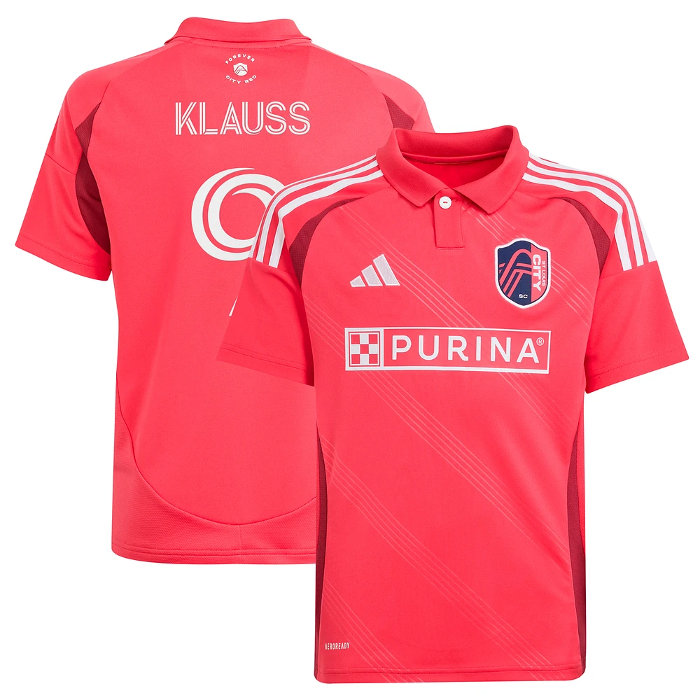 Youth adidas João Klauss Red St. Louis CITY SC 2025 Forever Replica Player Jersey