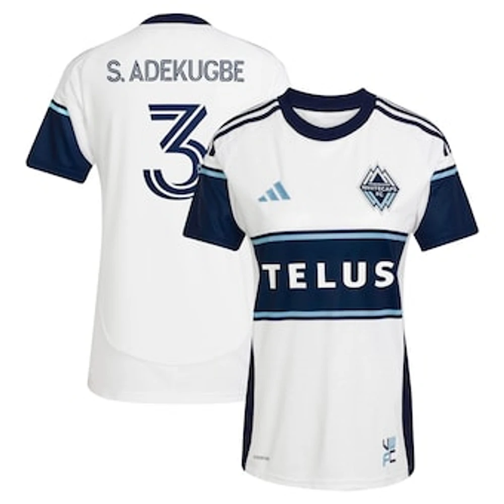 Women's adidas Samuel Adekugbe White Vancouver Whitecaps FC 2025 The Peak Replica Player Jersey