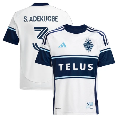 Youth adidas Samuel Adekugbe White Vancouver Whitecaps FC 2025 The Peak Replica Player Jersey