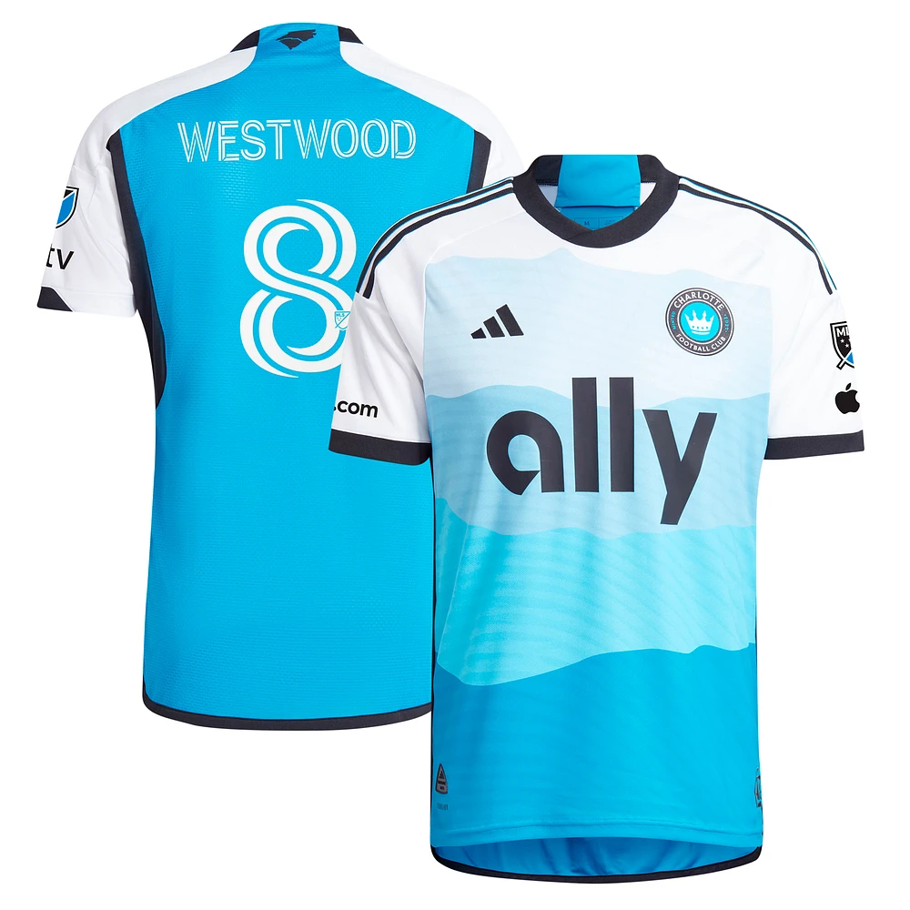 Men's adidas Ashley Westwood Blue Charlotte FC 2024 The Carolina Kit: Explore Authentic Player Jersey