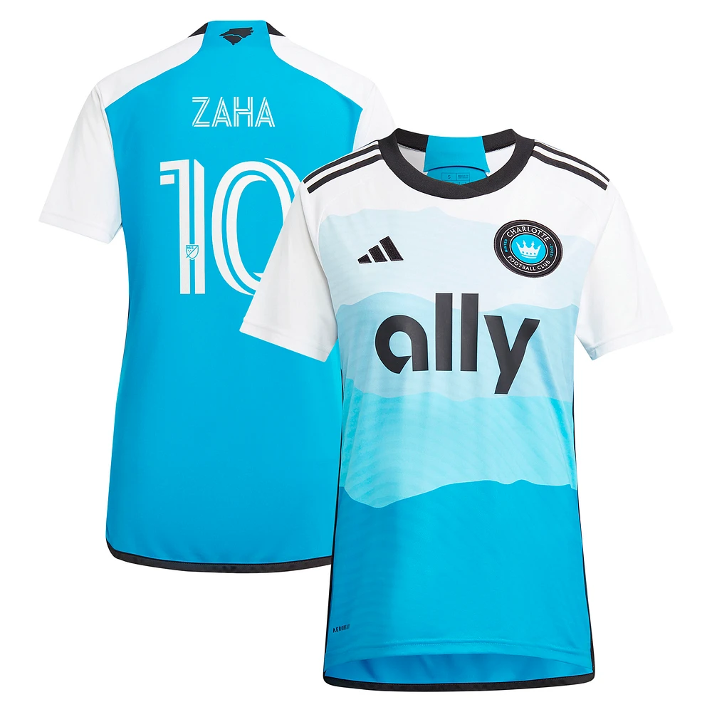 Women's adidas Wilfried Zaha Blue Charlotte FC 2024 The Carolina Kit: Explore Replica Player Jersey