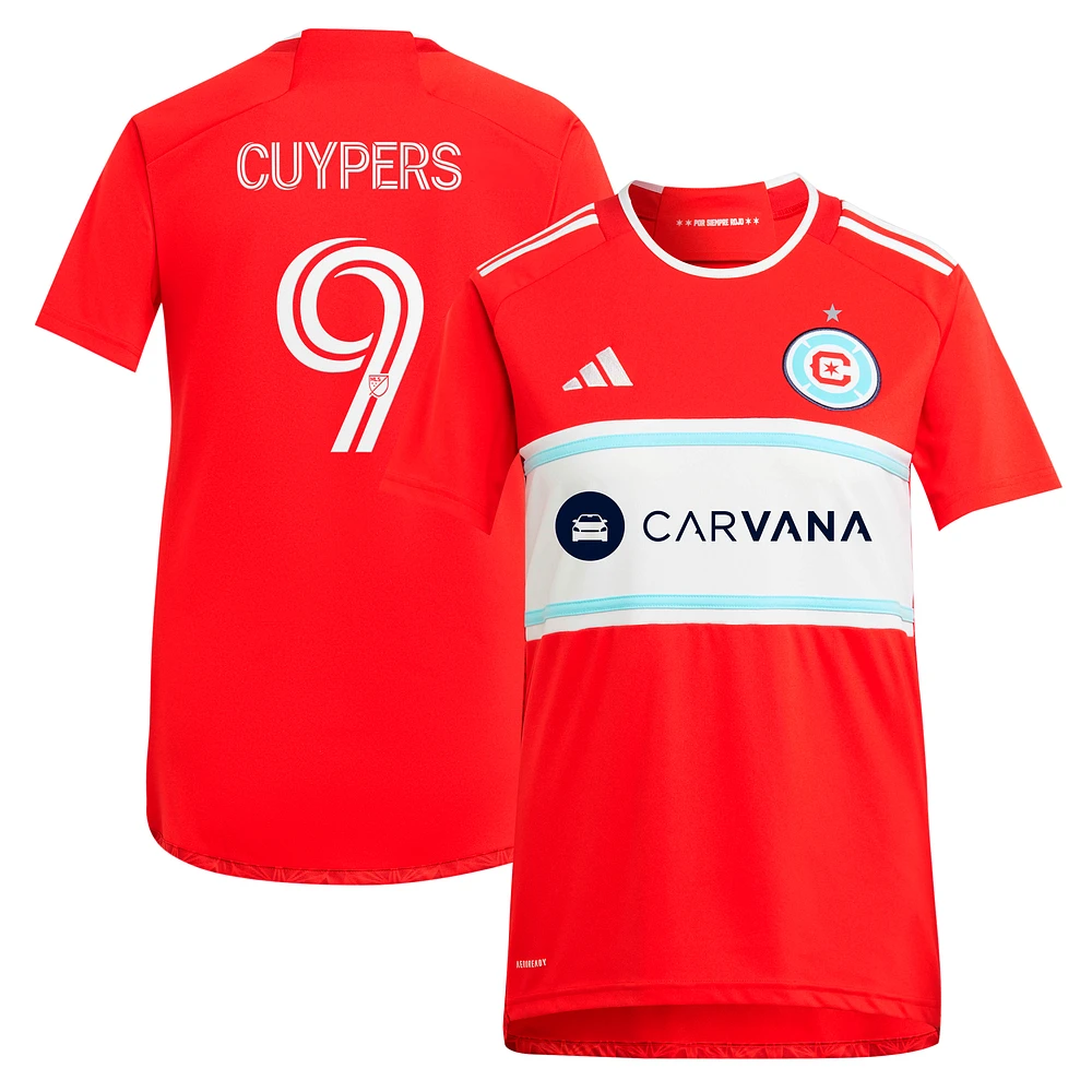Women's adidas Hugo Cuypers Red Chicago Fire 2024 Return To Replica Player Jersey