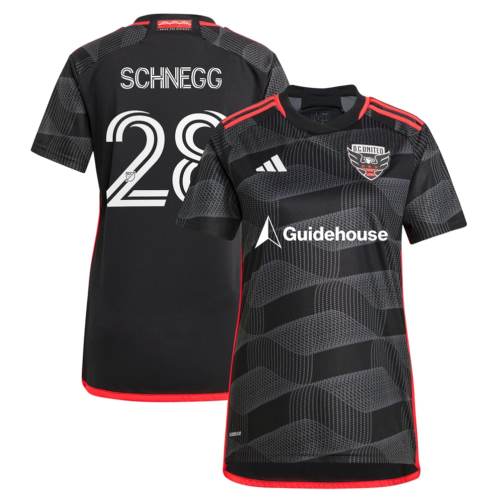 Women's adidas David Schnegg Black D.C. United 2024 The Icon Kit Replica Player Jersey