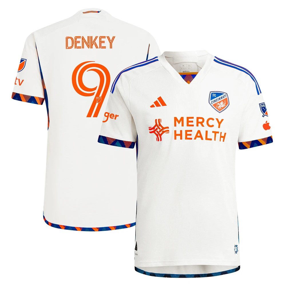 Men's adidas Kévin Denkey White FC Cincinnati 2024 The Canvas Kit Authentic Player Jersey