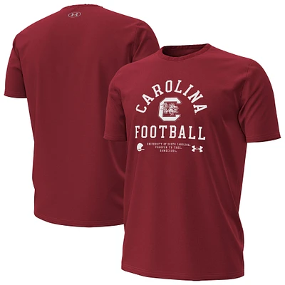 Men's Under Armour Garnet South Carolina Gamecocks 2025 Sideline Football Performance T-Shirt