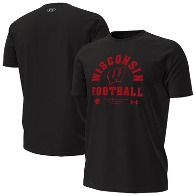 Men's Under Armour Wisconsin Badgers 2025 Sideline Football Performance T-Shirt