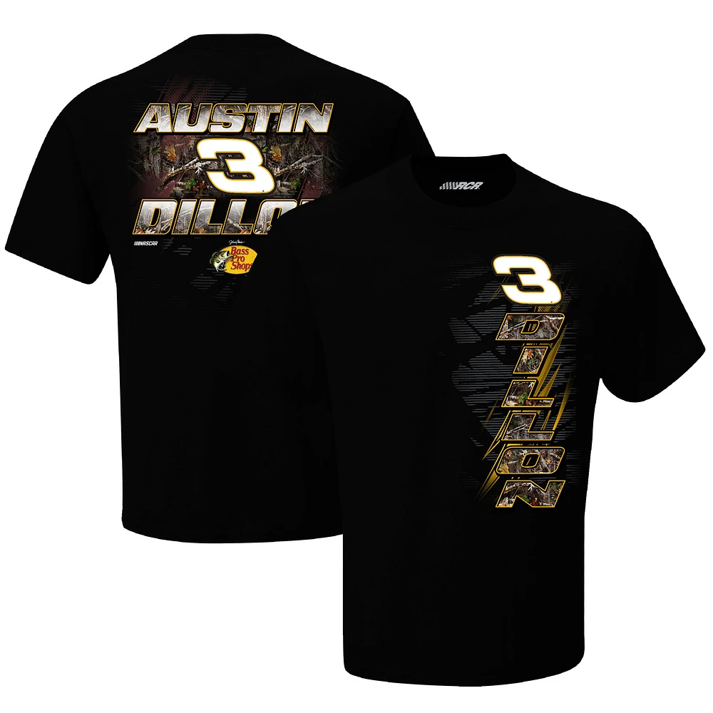 Men's Richard Childress Racing Team Collection Black Austin Dillon Bass Pro Shops Camo T-Shirt