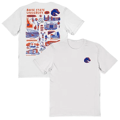 Women's Vive La Fete Boise State Broncos Impressions Artwork Relaxed Fit T-Shirt