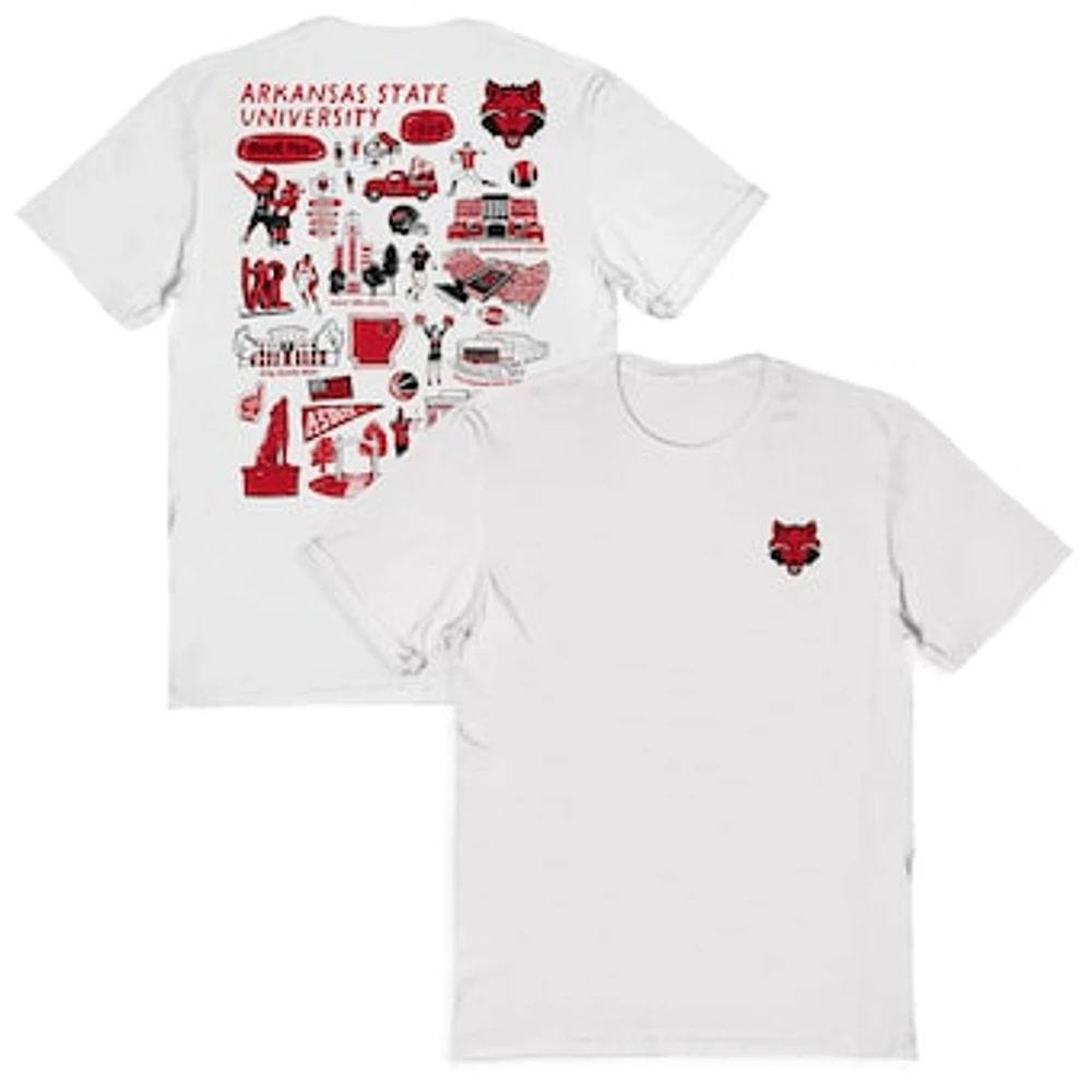 Women's Vive La Fete Arkansas State Red Wolves Impressions Artwork Relaxed Fit T-Shirt