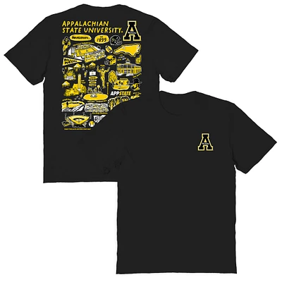 Women's Vive La Fete Appalachian State Mountaineers Impressions Artwork Relaxed Fit T-Shirt