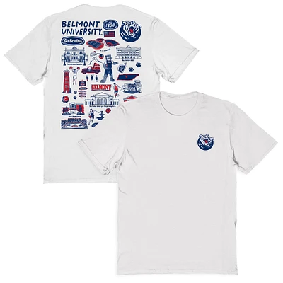 Women's Vive La Fete Belmont Bruins Impressions Artwork Relaxed Fit T-Shirt