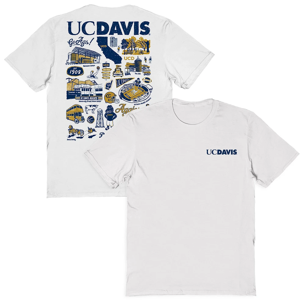 Women's Vive La Fete UC Davis Aggies Impressions Artwork Relaxed Fit T-Shirt