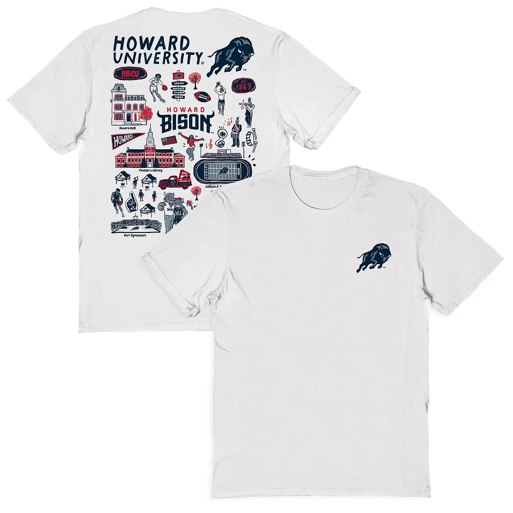 Women's Vive La Fete Howard Bison Impressions Artwork Relaxed Fit T-Shirt