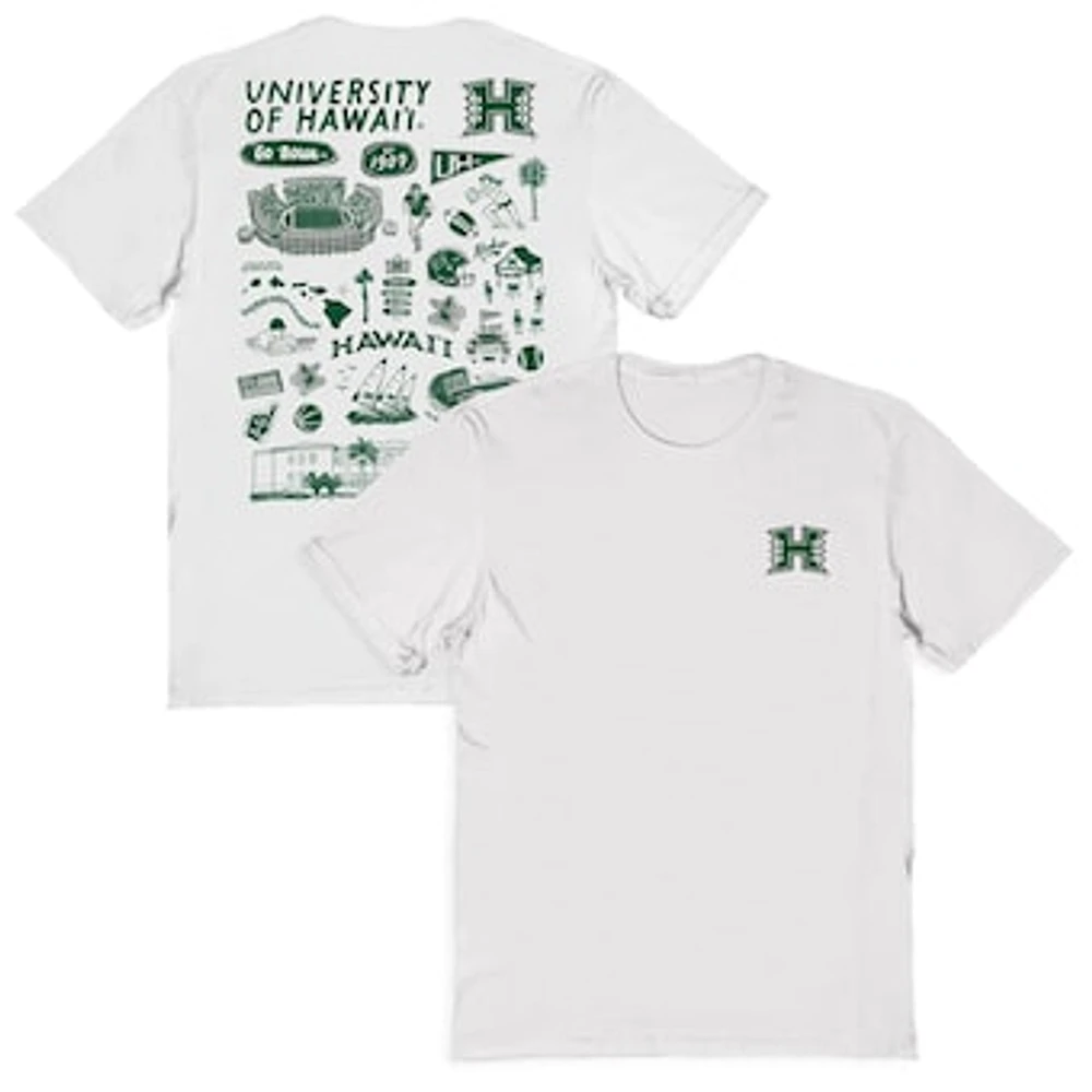 Women's Vive La Fete Hawaii Rainbow Warriors Impressions Artwork Relaxed Fit T-Shirt