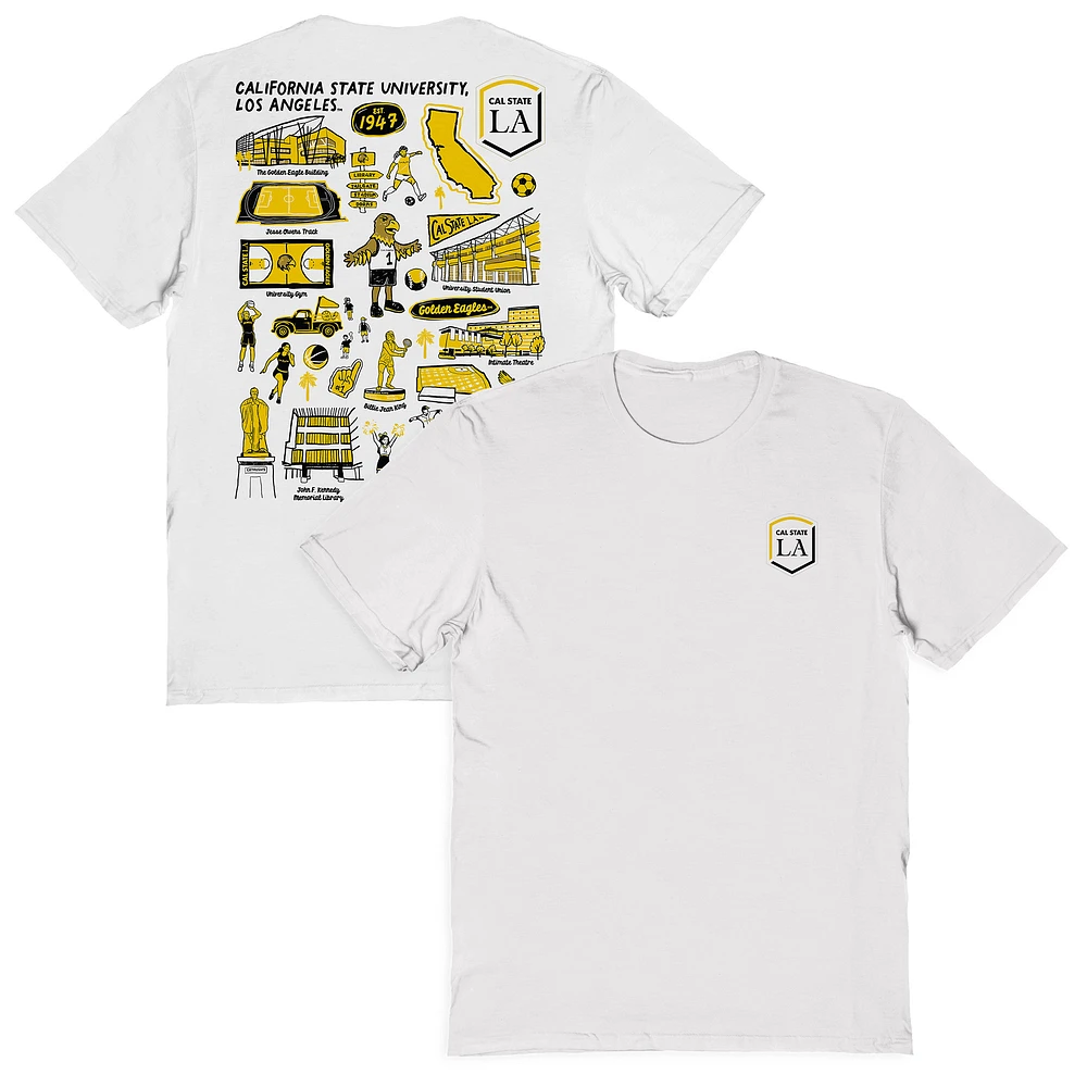 Women's Vive La Fete Cal State L.A. Golden Eagles Impressions Artwork Relaxed Fit T-Shirt