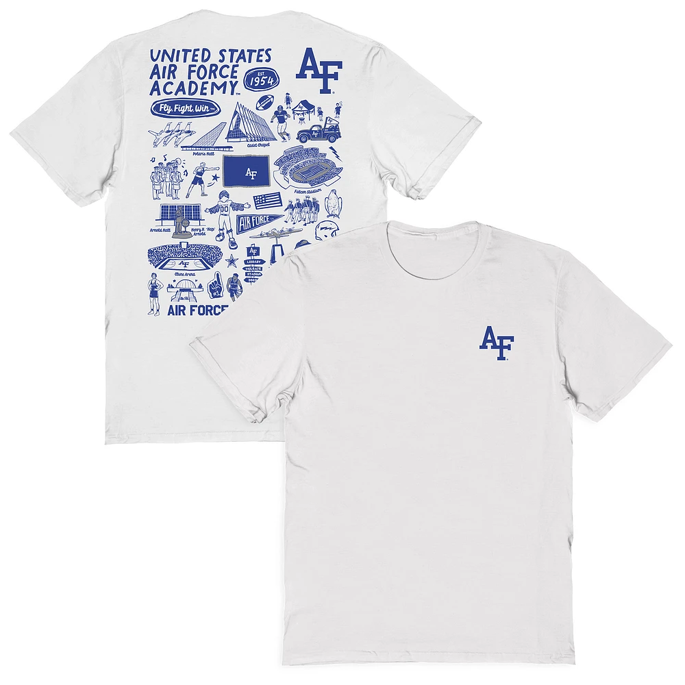 Women's Vive La Fete Air Force Falcons Impressions Artwork Relaxed Fit T-Shirt