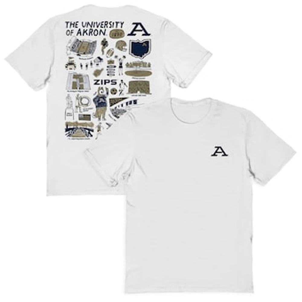 Women's Vive La Fete Akron Zips Impressions Artwork Relaxed Fit T-Shirt