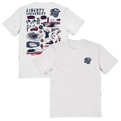 Women's Vive La Fete Liberty Flames Impressions Artwork Relaxed Fit T-Shirt