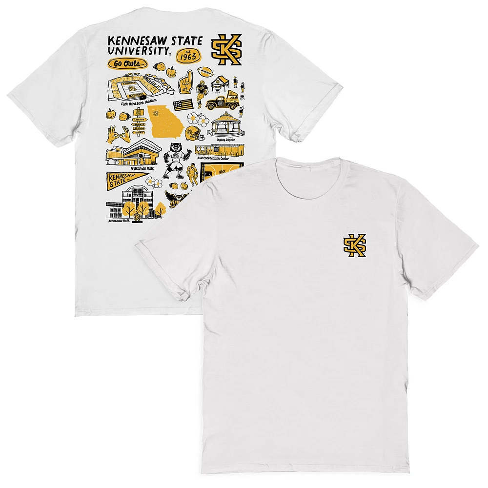 Women's Vive La Fete Kennesaw State Owls Impressions Artwork Relaxed Fit T-Shirt