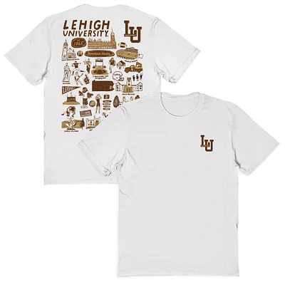 Women's Vive La Fete Lehigh Mountain Hawks Impressions Artwork Relaxed Fit T-Shirt