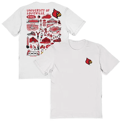 Women's Vive La Fete Louisville Cardinals Impressions Artwork Relaxed Fit T-Shirt