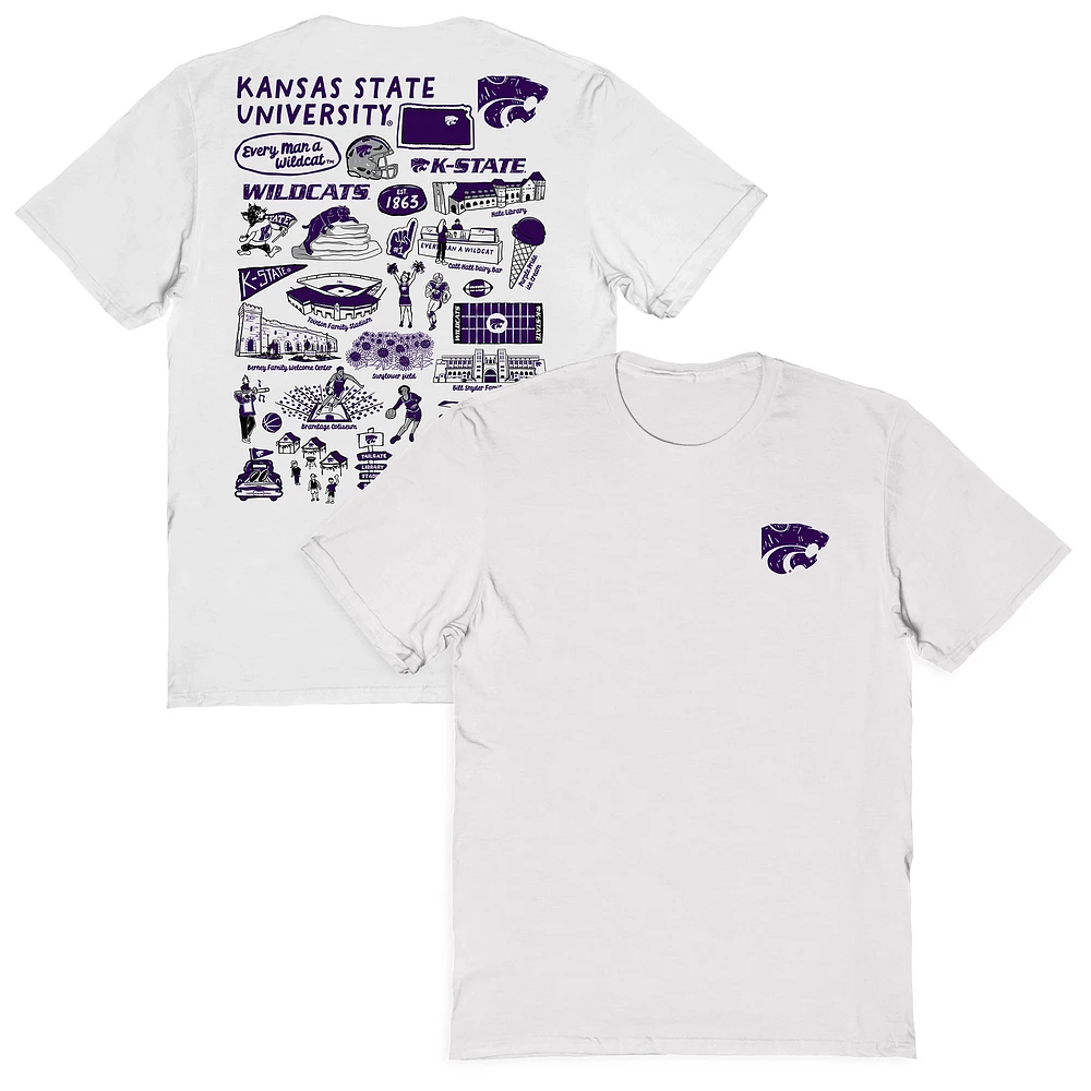 Women's Vive La Fete Kansas State Wildcats Impressions Artwork Relaxed Fit T-Shirt