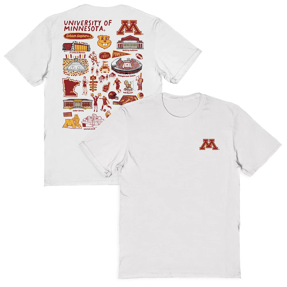 Women's Vive La Fete Minnesota Golden Gophers Impressions Artwork Relaxed Fit T-Shirt